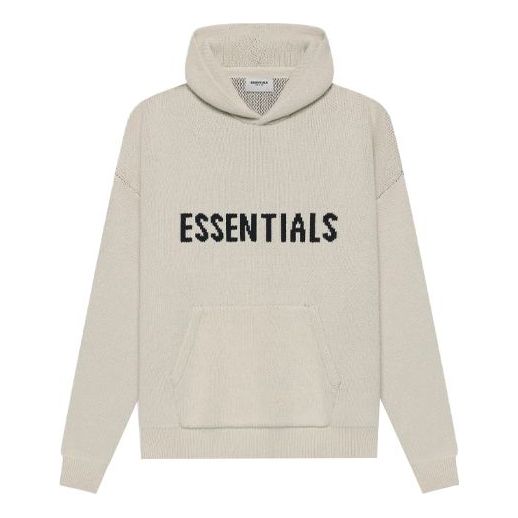 Fear of God Essentials SS21 Knit Logo Hoodie 'Moss' FOG-SS21-640