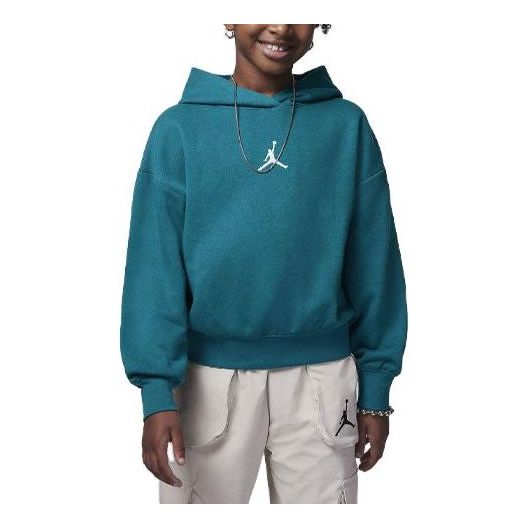 (GS) Air Jordan Girls Overhead Hoodie 'Green' 45C695-U9C