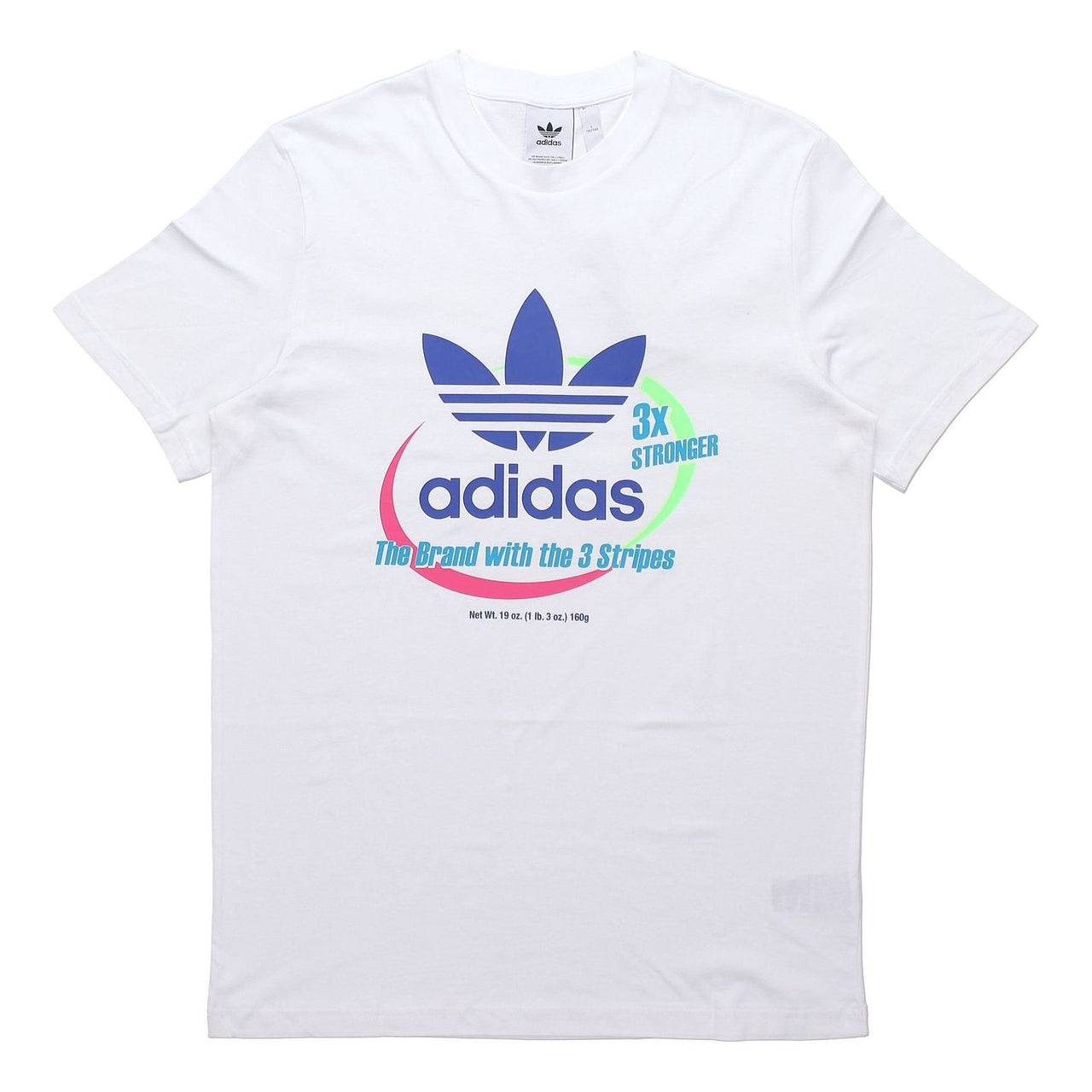 adidas originals Sports Printing Logo Pattern Round Neck Short Sleeve White FK9974