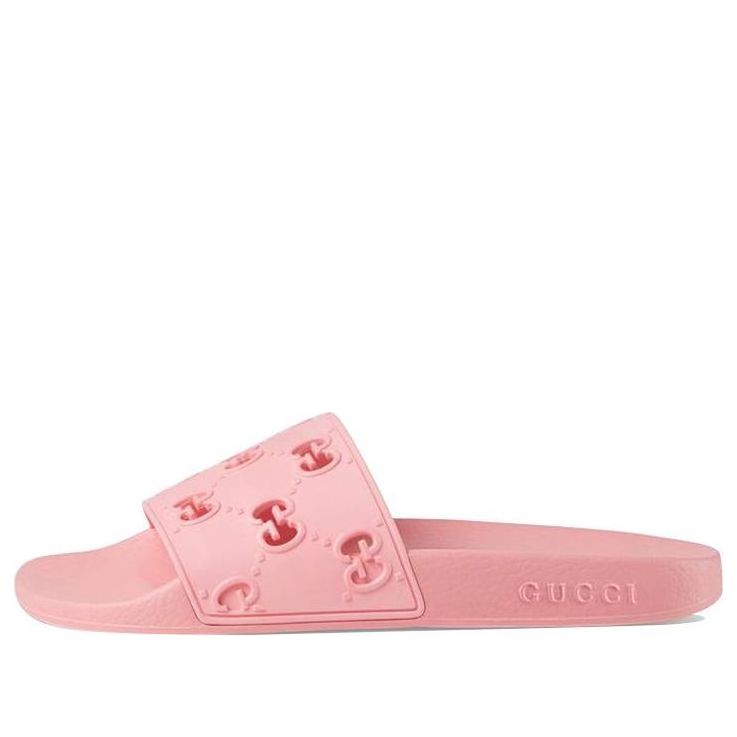 (WMNS) حذاء Gucci GG Slide Rubber "وردي" 573922-JDR00-5846