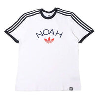 Men's adidas originals x NOAH Crossover Short Sleeve Tee Logo Printing Pullover Round Neck White T-Shirt HC4306