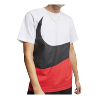 Nike Large Sports Pullover Round Neck Short Sleeve White CK9586-103