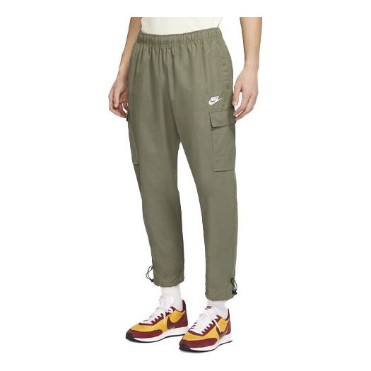 Nike Sportswear Logo Small Label Embroidered Woven Cargo Long Pants Green Army green CU4326-380