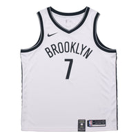 Nike Basketball Jersey SW Brooklyn Nets Kevin Durant For Men White 864401-103