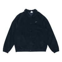 Men's Nike Stack logo Casual Corduroy Jacket Autumn Black DO2323-010