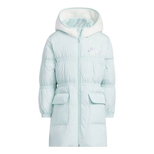 (PS) adidas Originals Hooded Long Down Jacket 'Green' IQ1362