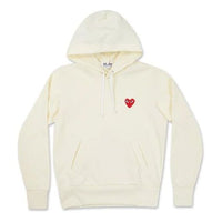 COMME des GARCONS PLAY Red Heart Hoodie 'Ivory' AZ-T174-051-3