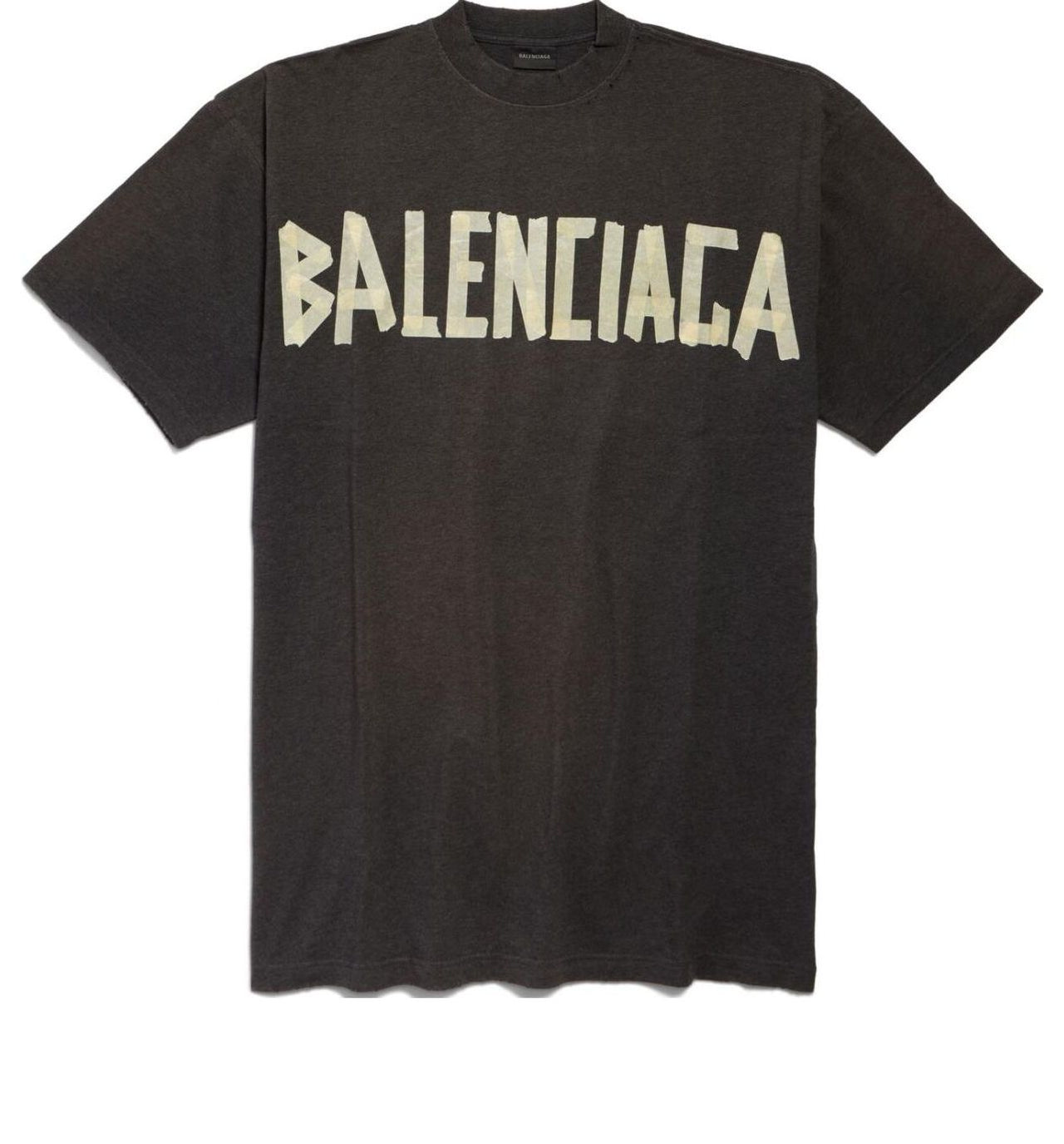 (WMNS) Balenciaga Tape Type T-shirt Dress 'Dark Grey' 739037TOVA98519