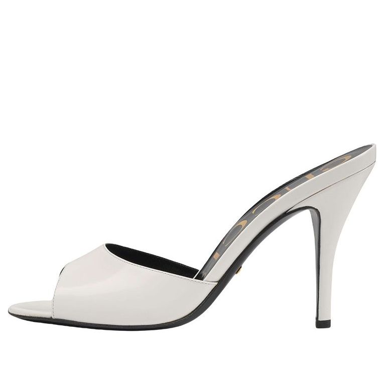 (WMNS) Gucci Slip On Stiletto Heeled Slides 'White' 593389-CLG00-9014
