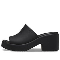 (WMNS) Crocs Brooklyn Slide Heels 'Black' 209408-060