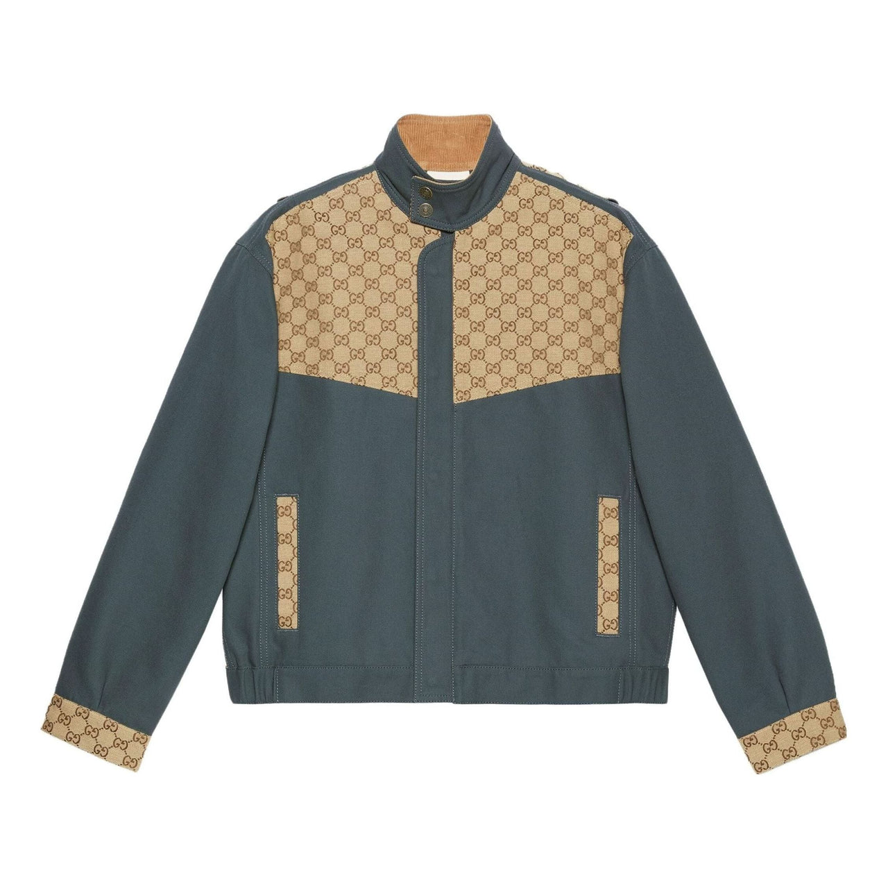 Gucci Cotton Canvas GG Supreme Jacket 'Dark Grey Beige' 742855-XDCEY-1168