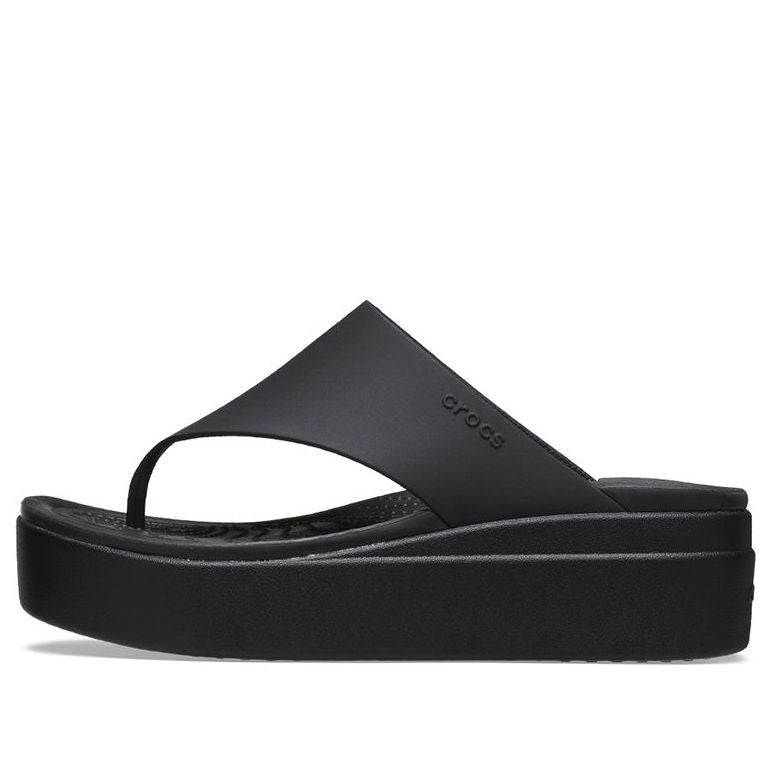 (WMNS) Crocs Brooklyn Flip 'Black' 208727-001
