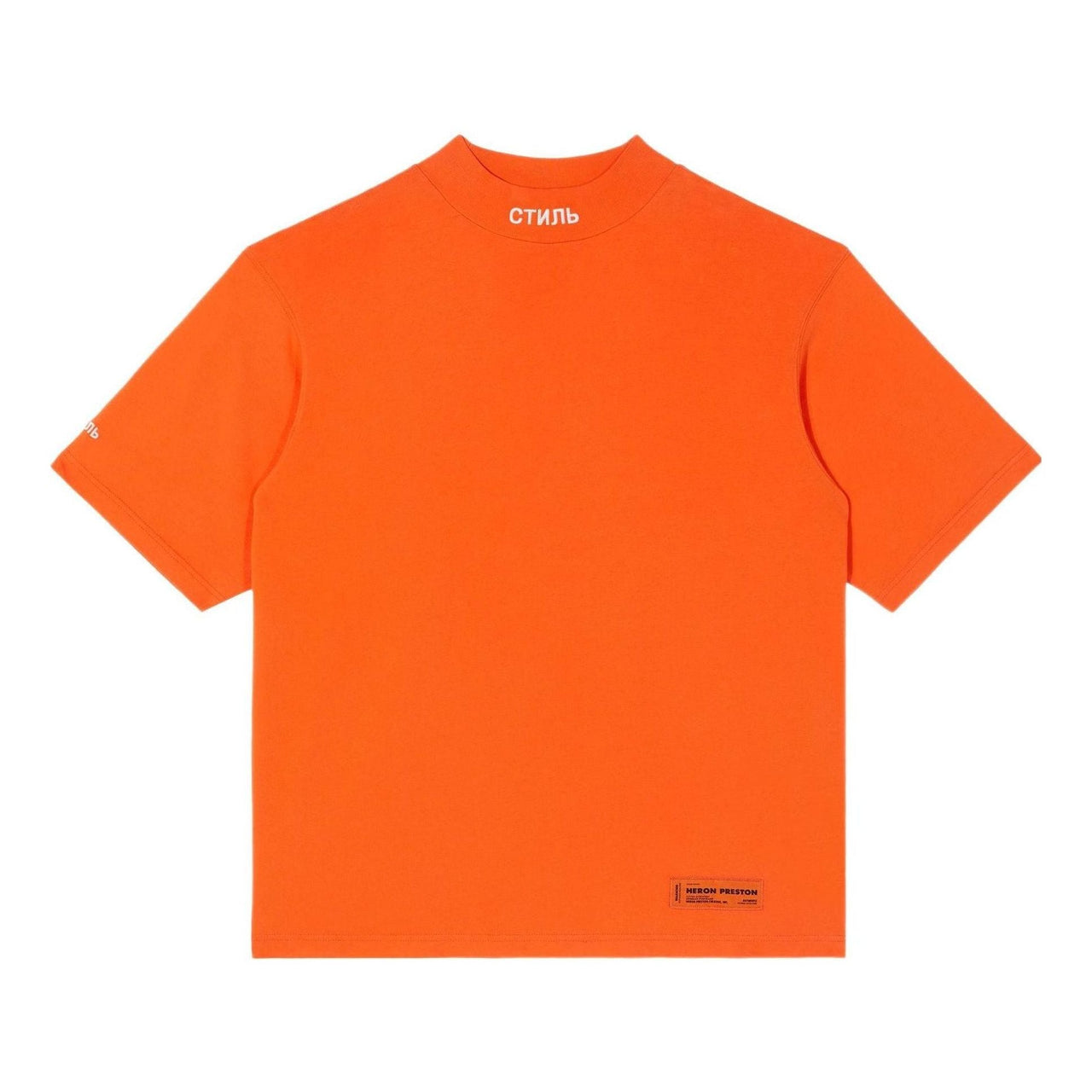HERON PRESTON Turtleneck CTNMB T-shirt 'Orange White' HMAA021C99JER0012201