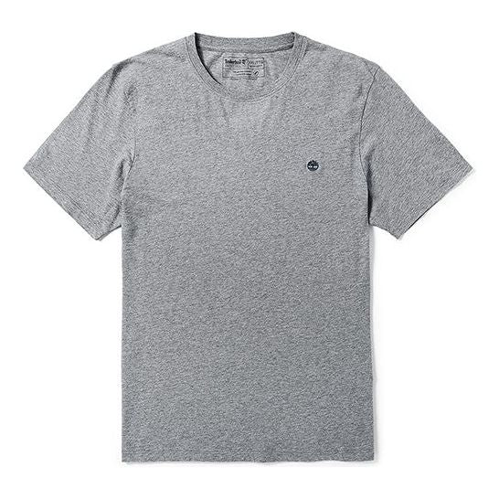 Men's Timberland Embroidered Logo Short Sleeve Gray A2B6W052