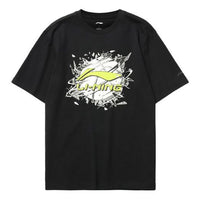 Li-Ning Hoops Graphic Loose Fit T-shirt 'Black' AHSR405-2