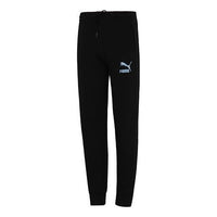 PUMA Iconic T7 Logo Printing Bundle Feet Sports Pants Black 531381-95