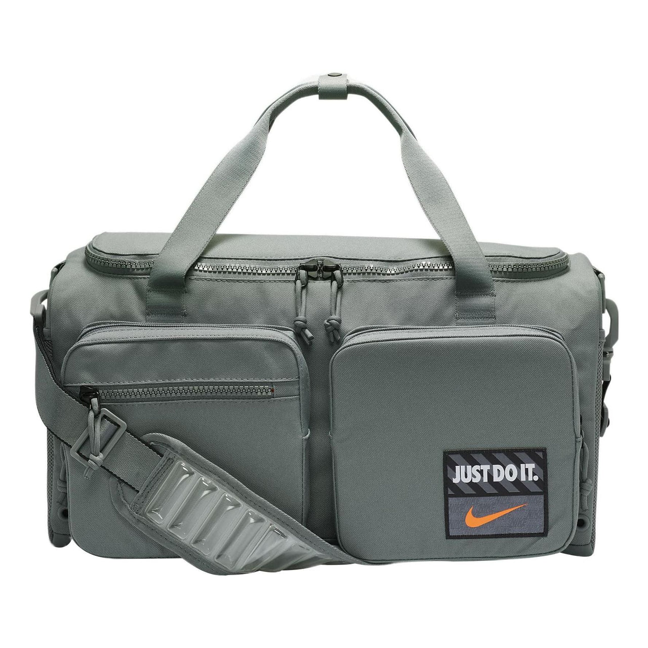 Nike Athletic Zipper Fabric Gym Bag Travel Bag Handbag Unisex Smoke Gray DQ5199-084