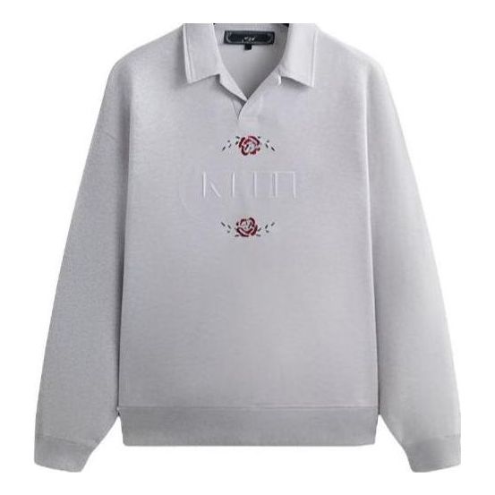 KITH Nelson Collared Pullover 'Light Heather Grey' KHM031308-002