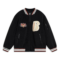 Li-Ning BadFive Graphic Fleece Baseball Jacket 'Black' AFMT017-2