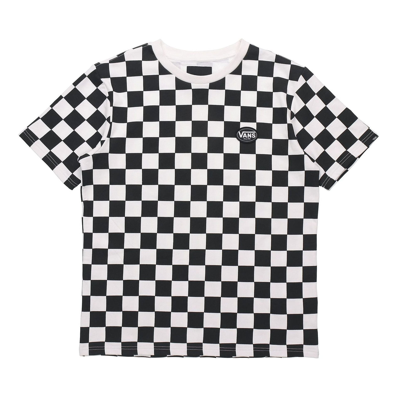 Vans Checker Grid Athleisure Casual Sports Short Sleeve Couple Style Black VN0A54IDJ0Z