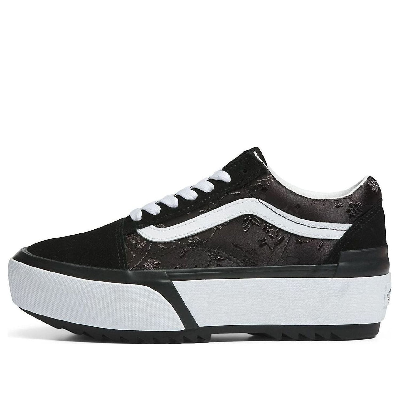 (WMNS) Vans Old Skool Stacked Shoes 'Satin Floral Black' VN0A4U15BLK