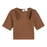 (WMNS) PUMA Dare To Muted Motion T-Shirt 'Brown' 627875-82