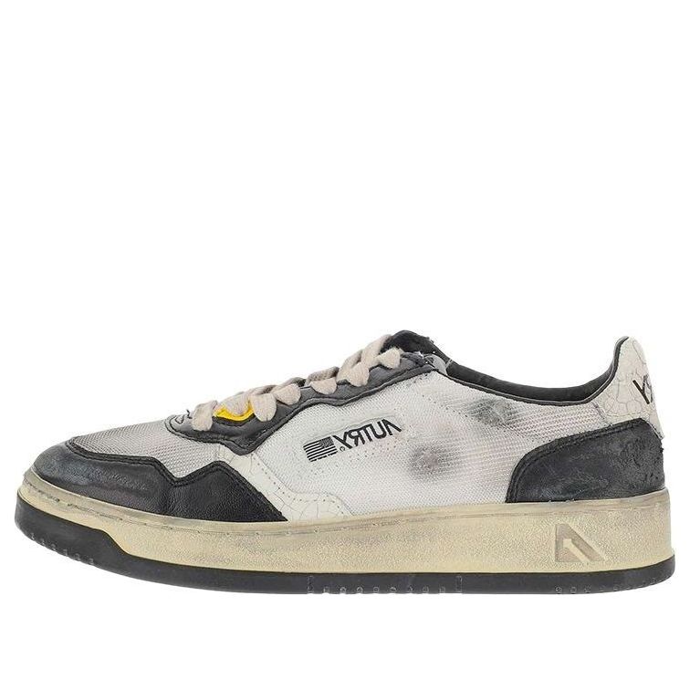 Autry Low Super Vintage Mesh Sneakers 'White Black' AVLM-MS10