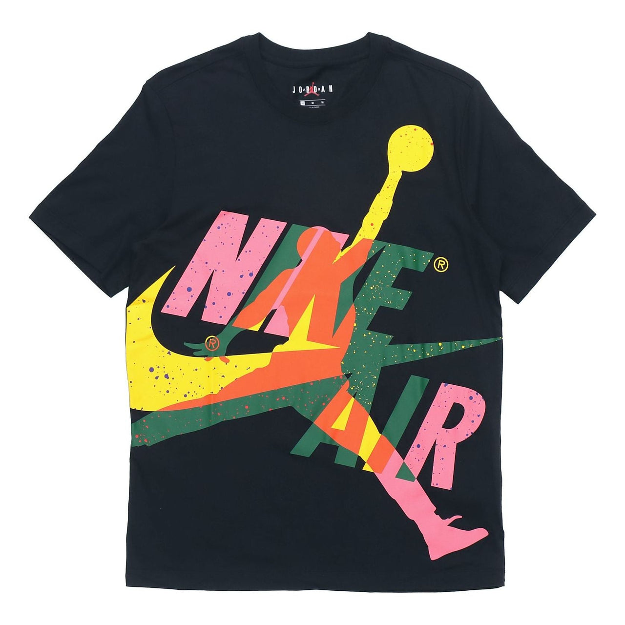 Air Jordan AS SS CTN JM Ccs HBR Crew Printed Short Sleeve TEE Men Black CT6752-011