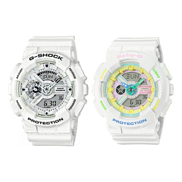 CASIO Baby-G 'White' GA-110MW-7A&BA-110TM-7A