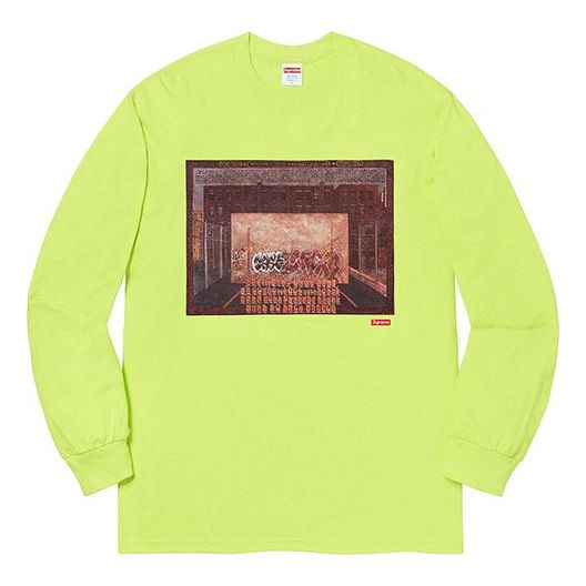 Supreme FW19 Week 12 x Martin Wong Attorney Street LS Neon Green Tee SUP-FW19-10674
