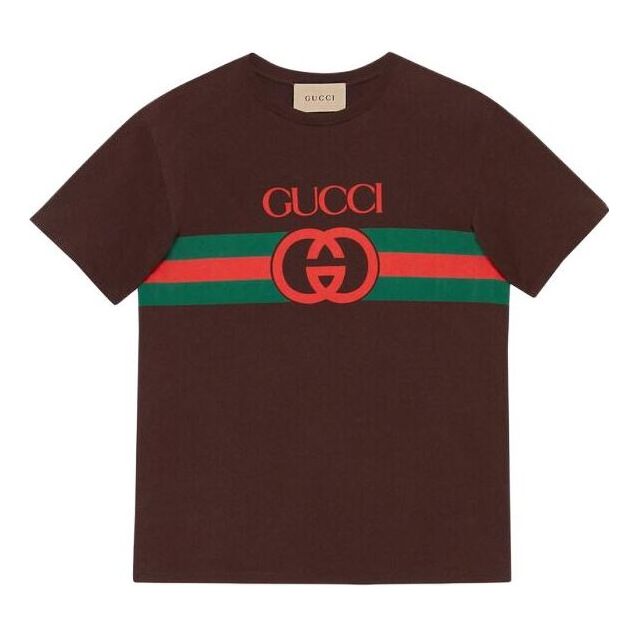 Gucci FW22 Interlocking G Cotton T-Shirt 'Brown' 548334-XJET1-2100
