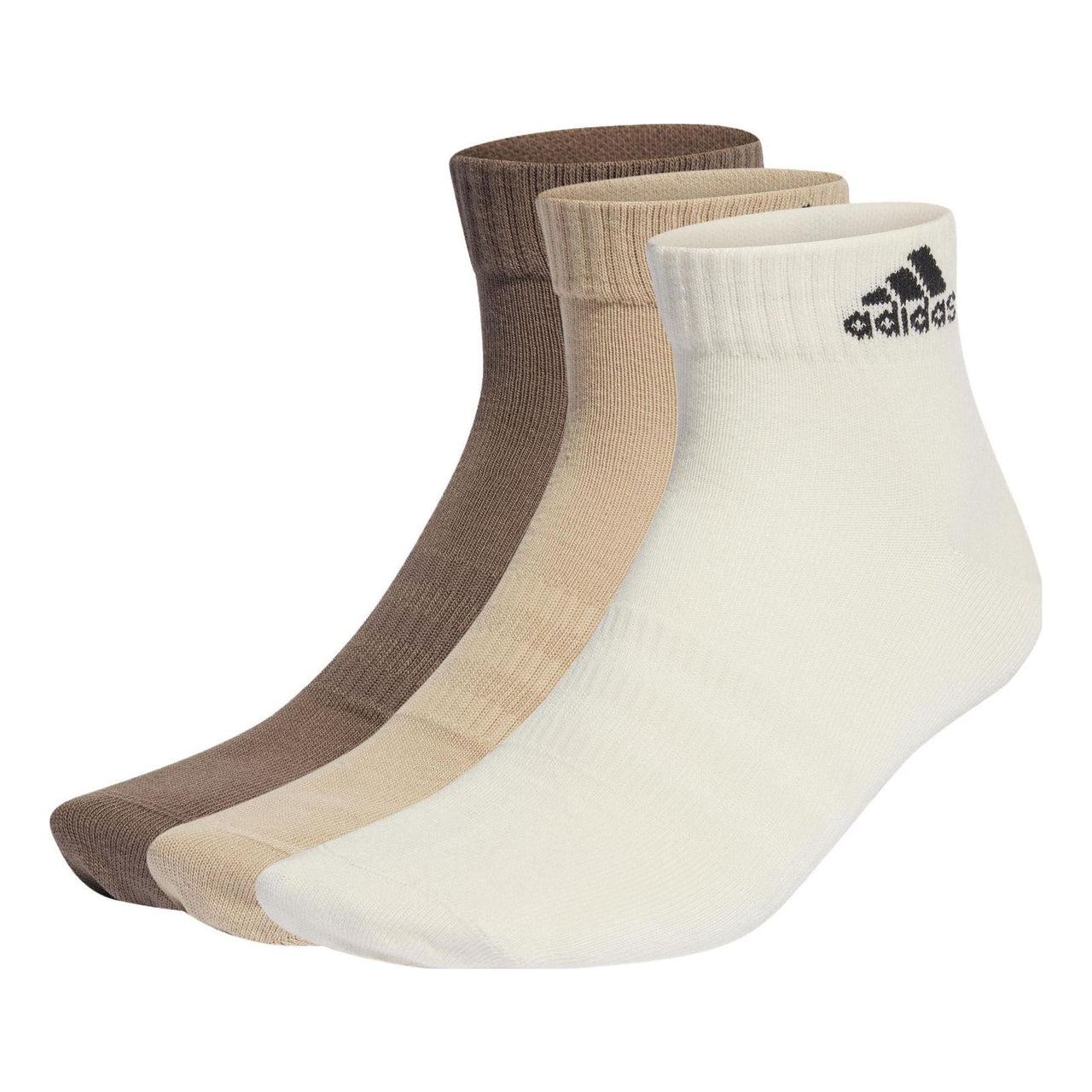 adidas Sportswear ankle Socks 3-Pairs 'White Tan Brown' IM1721