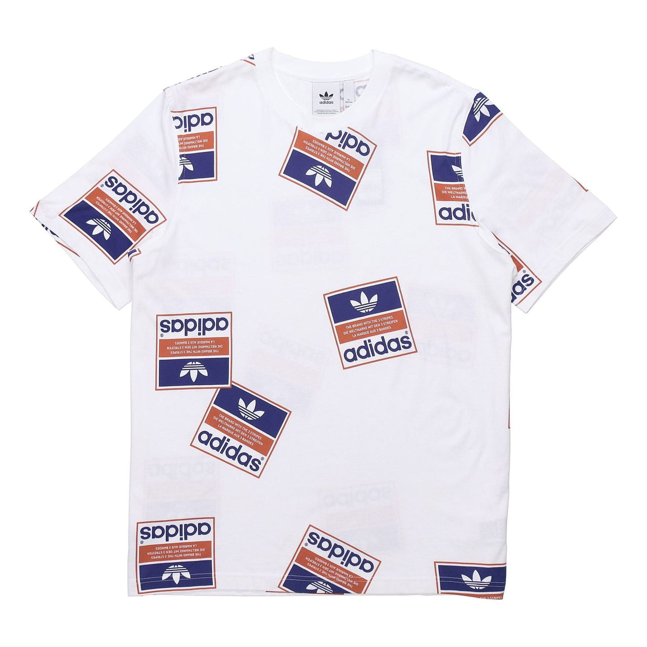 adidas originals Stckerbomb Tee Round Neck Short Sleeve White DX3649