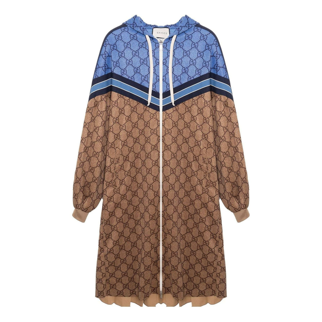(WMNS) Gucci Technical Jersey GG Long Jacket 'Blue Camel' 550604-XJADG-2144