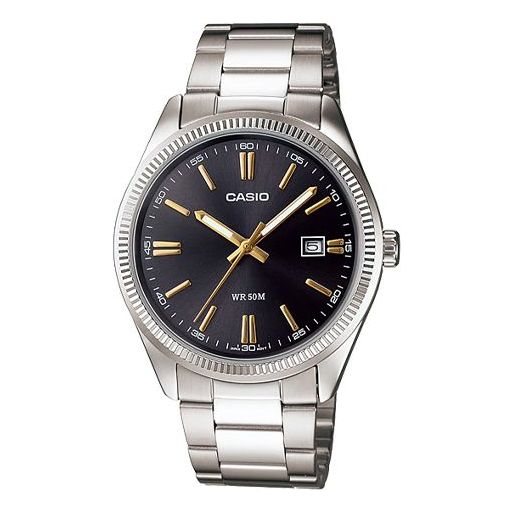 CASIO Stainless Steel Strap Quartz Waterproof Black Watch Dial Black Analog LTP-1302D-1A2