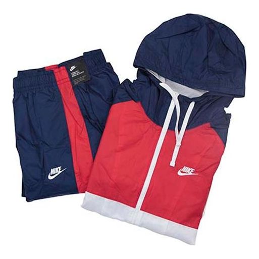 Nike Contrasting Colors Casual Sports Suit Navy Blue BV3026-410