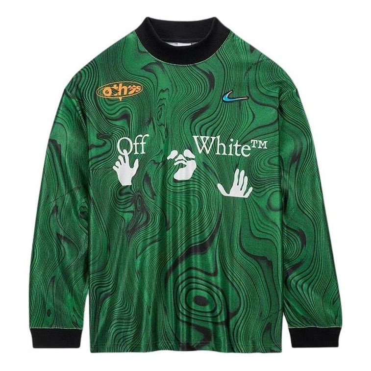 Nike x Off-White All Over Print Jersey 'Kelly Green' FQ0997-389