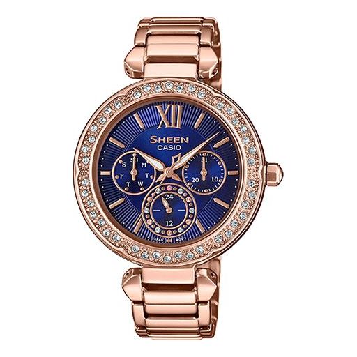 CASIO SHEEN Series Three Dials Blue/Gold Blue DialGold Strap Blue DialGold Strap BlueGold Analog SHE-3061PG-2A