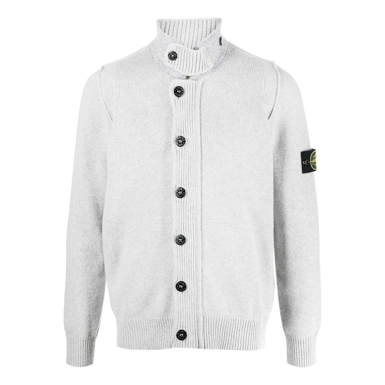 STONE ISLAND Cardigan Sweater 'Grey' 7715547A3-V0061