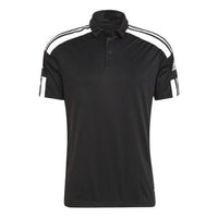 adidas Alphabet Logo Stripe Printing Short Sleeve Black Polo Shirt GK9556