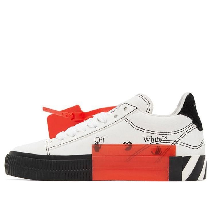 (WMNS) Off-White Arrow Vulcanized Low 'White Black' OWIA216E20LEA0010110