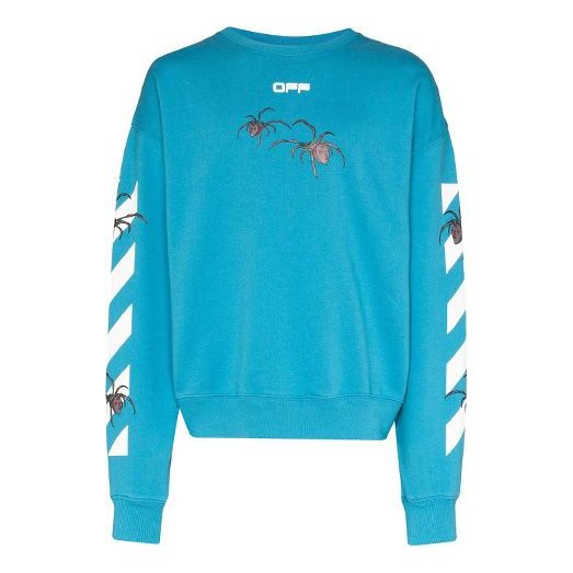 Off-White SS20 Arachno Arrow Sweatshirt Blue OMBA035S20E300013088
