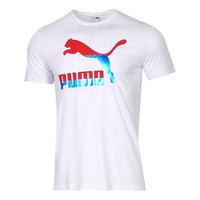PUMA Logo 3M Short Sleeve TEE White/Red 530003-57
