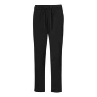 (WMNS) Converse Solid Color High Waist Casual Pants 'Black' 10019138-A01