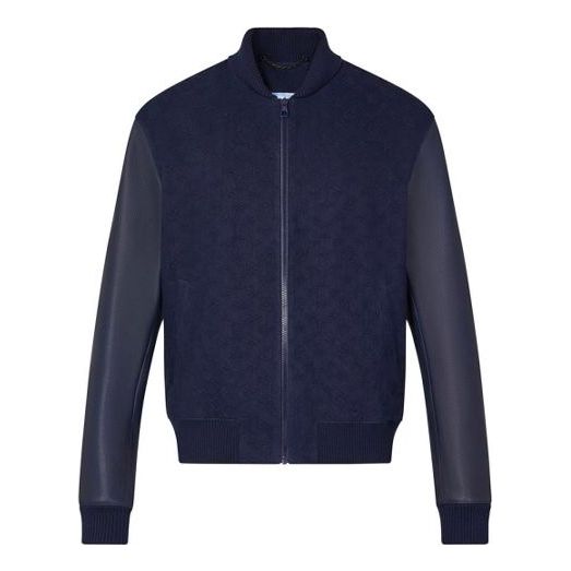 Men's LOUIS VUITTON SS21 Printing Long Sleeves Jacket Navy Blue 1A8R1T