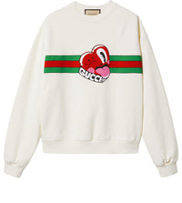 Gucci Cotton Jersey Sweatshirt With Gucci Print 'Off White' 768530-XJGI6-9095