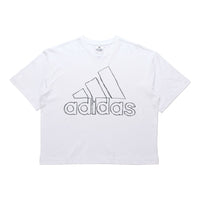 (WMNS) adidas Big Logo T-Shirt 'White' GV5173
