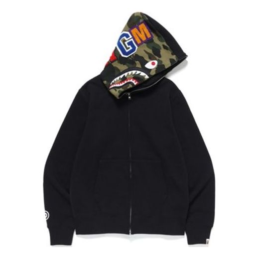 A Bathing Ape Shark Full Zip Hoodie 'Black' F73-115-928