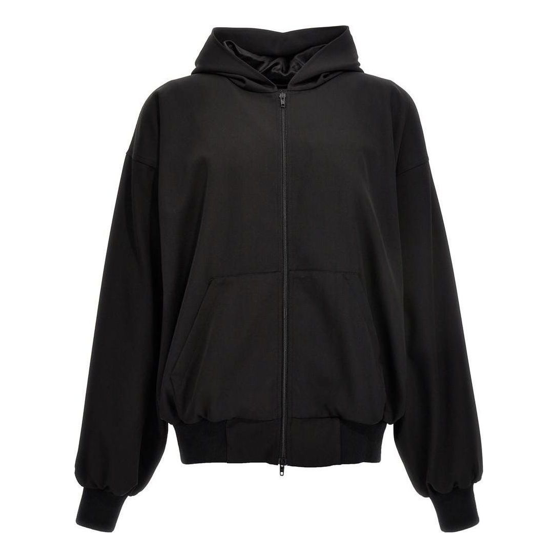 Balenciaga Zip-Up Hoodie Large Fit 'Black' 750965TNT391000