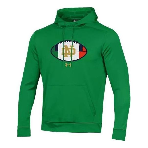 Under Armour Fleece University of Notre Dame Logo Hoodie 'Green' 5122313-305